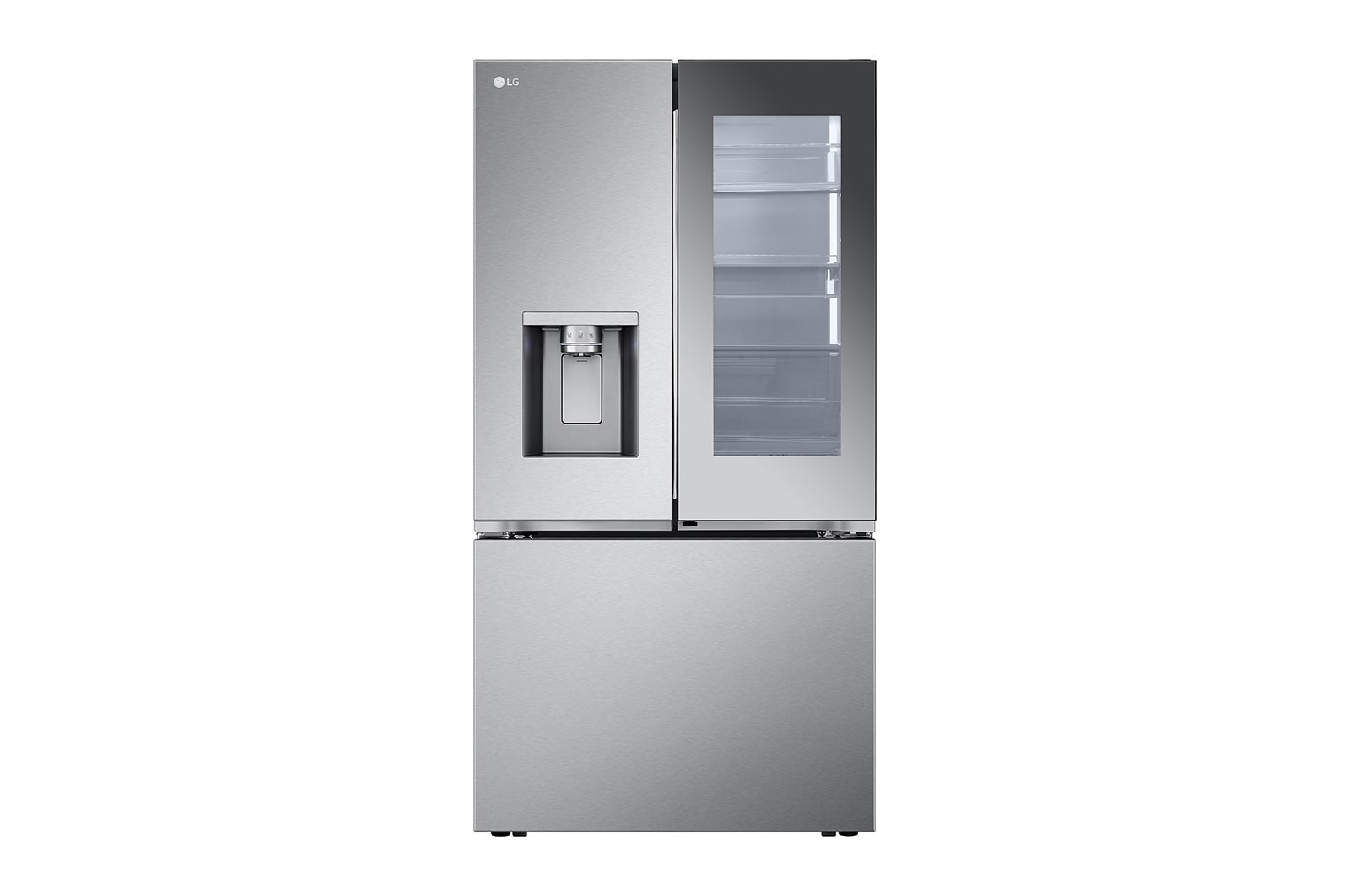 LG 26 cu. ft. Smart Mirror InstaView? Counter-Depth MAX? French Door Refrigerator with Four Types of Craft Ice?, LRYKC2606S