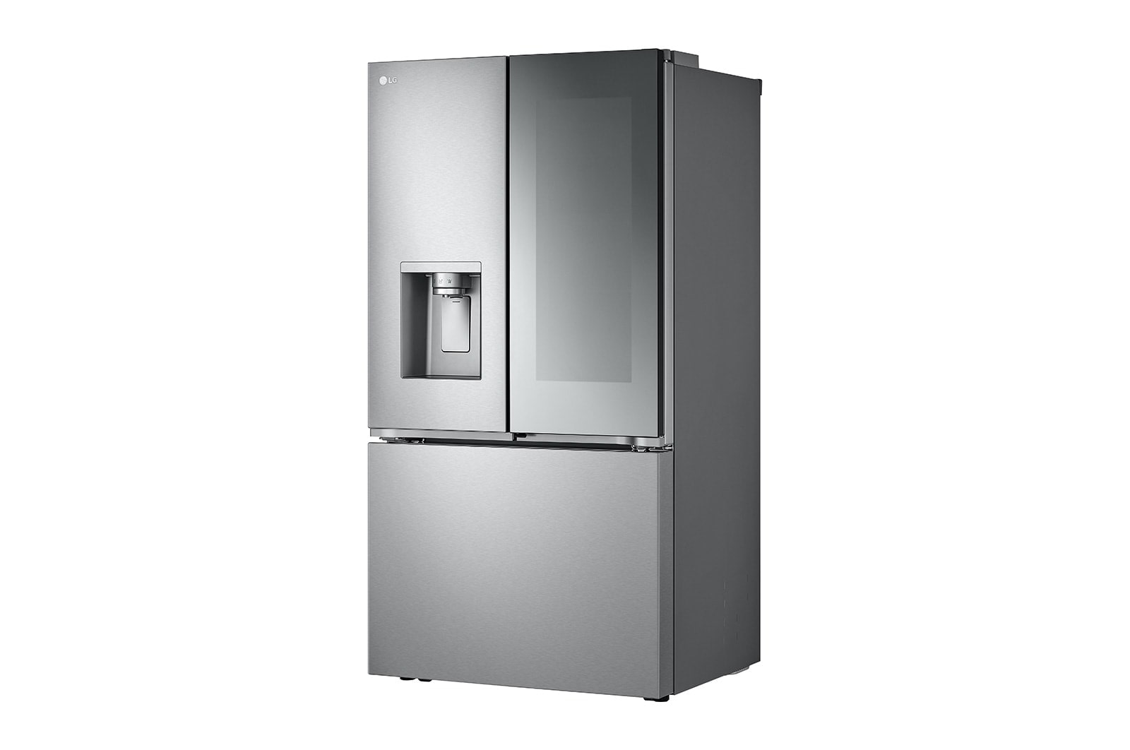 LG 26 cu. ft. Smart Mirror InstaView? Counter-Depth MAX? French Door Refrigerator with Four Types of Craft Ice?, LRYKC2606S