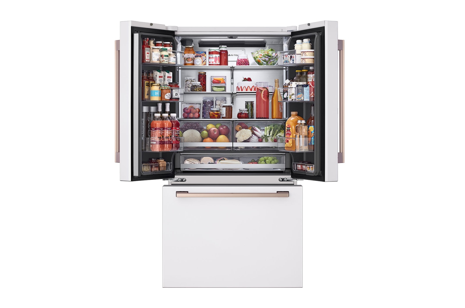 LG STUDIO 27 cu. ft. French 3-Door Counter-Depth MAX? Refrigerator with Internal Water Dispenser, SRFB27W3