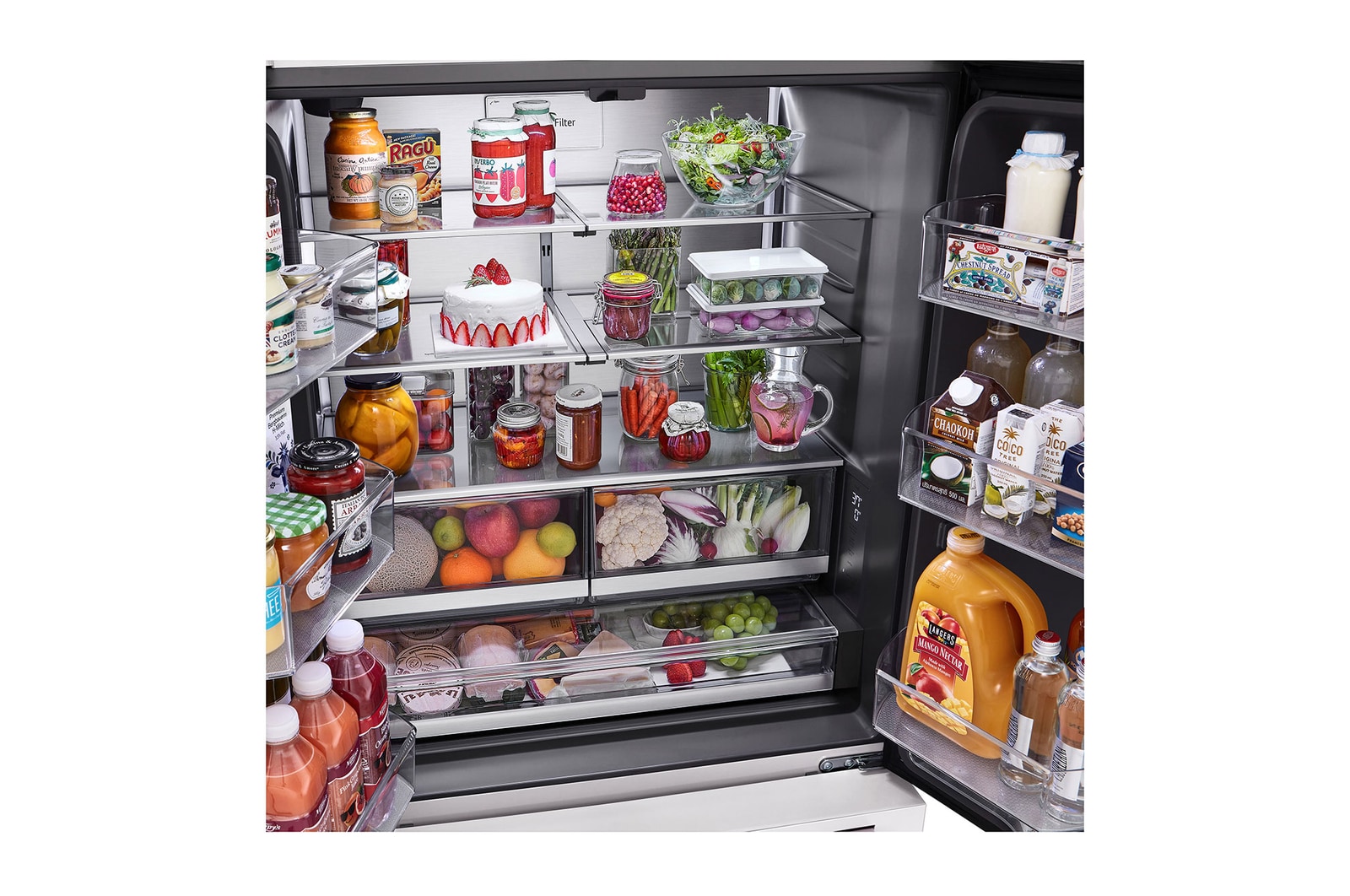 LG STUDIO 27 cu. ft. French 3-Door Counter-Depth MAX? Refrigerator with Internal Water Dispenser, SRFB27W3