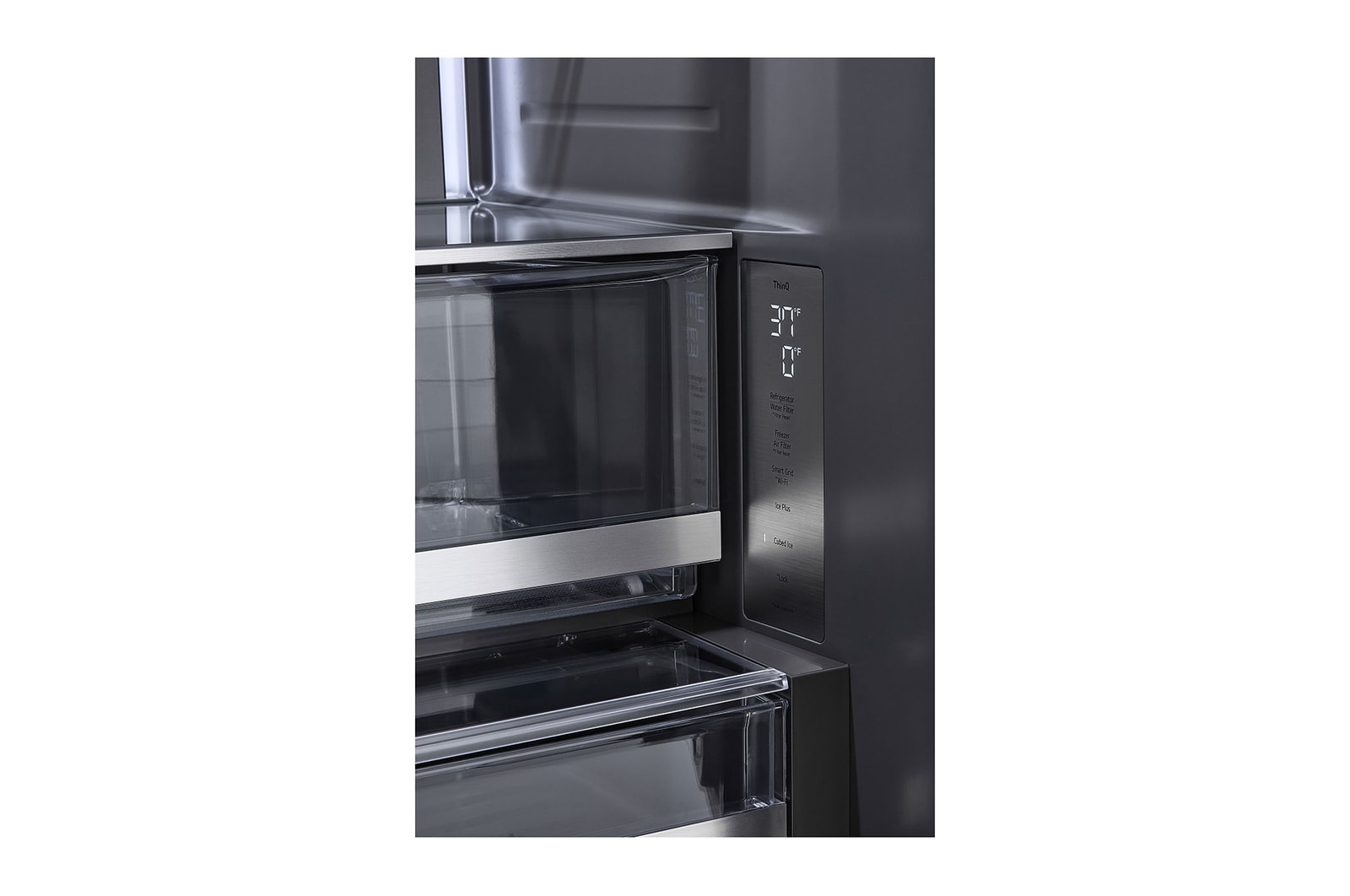 LG STUDIO 27 cu. ft. French 3-Door Counter-Depth MAX? Refrigerator with Internal Water Dispenser, SRFB27W3