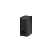 Diagonal view of the subwoofer with left side forward
