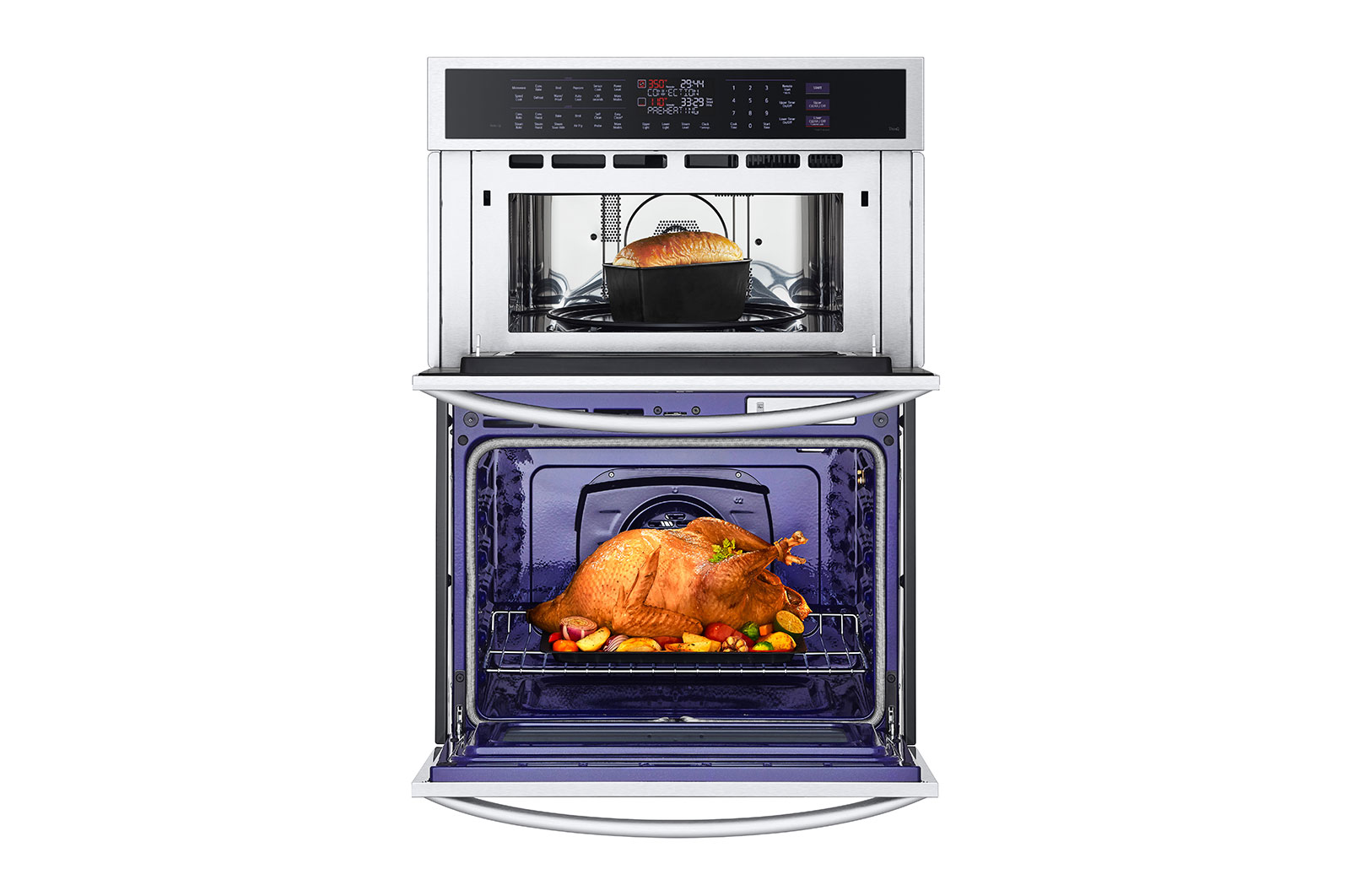 LG 1.7/4.7 cu. ft. Smart Combination Wall Oven with InstaView?, True Convection, Air Fry, and Steam Sous Vide, WCEP6427F