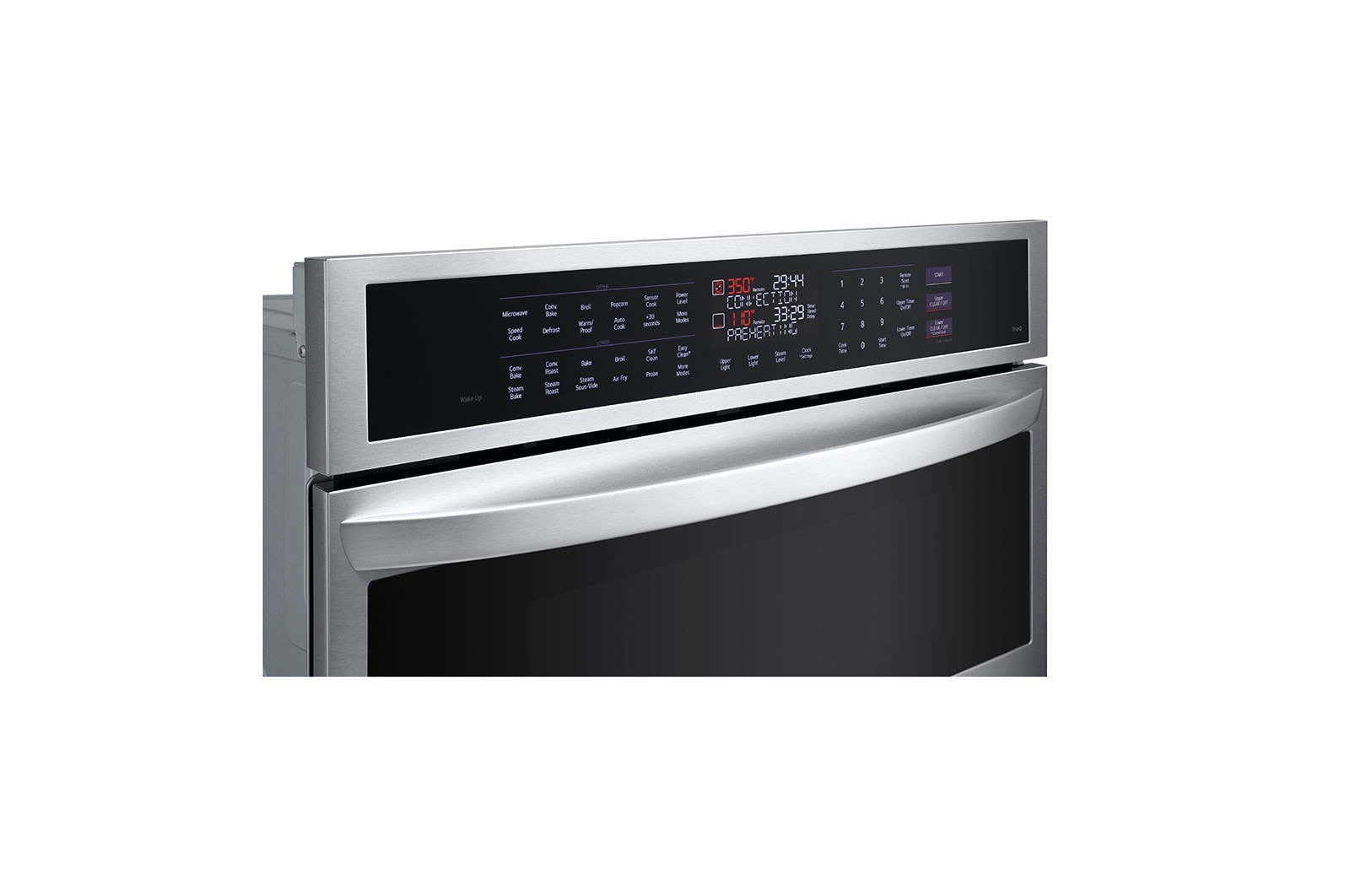LG 1.7/4.7 cu. ft. Smart Combination Wall Oven with InstaView?, True Convection, Air Fry, and Steam Sous Vide, WCEP6427F