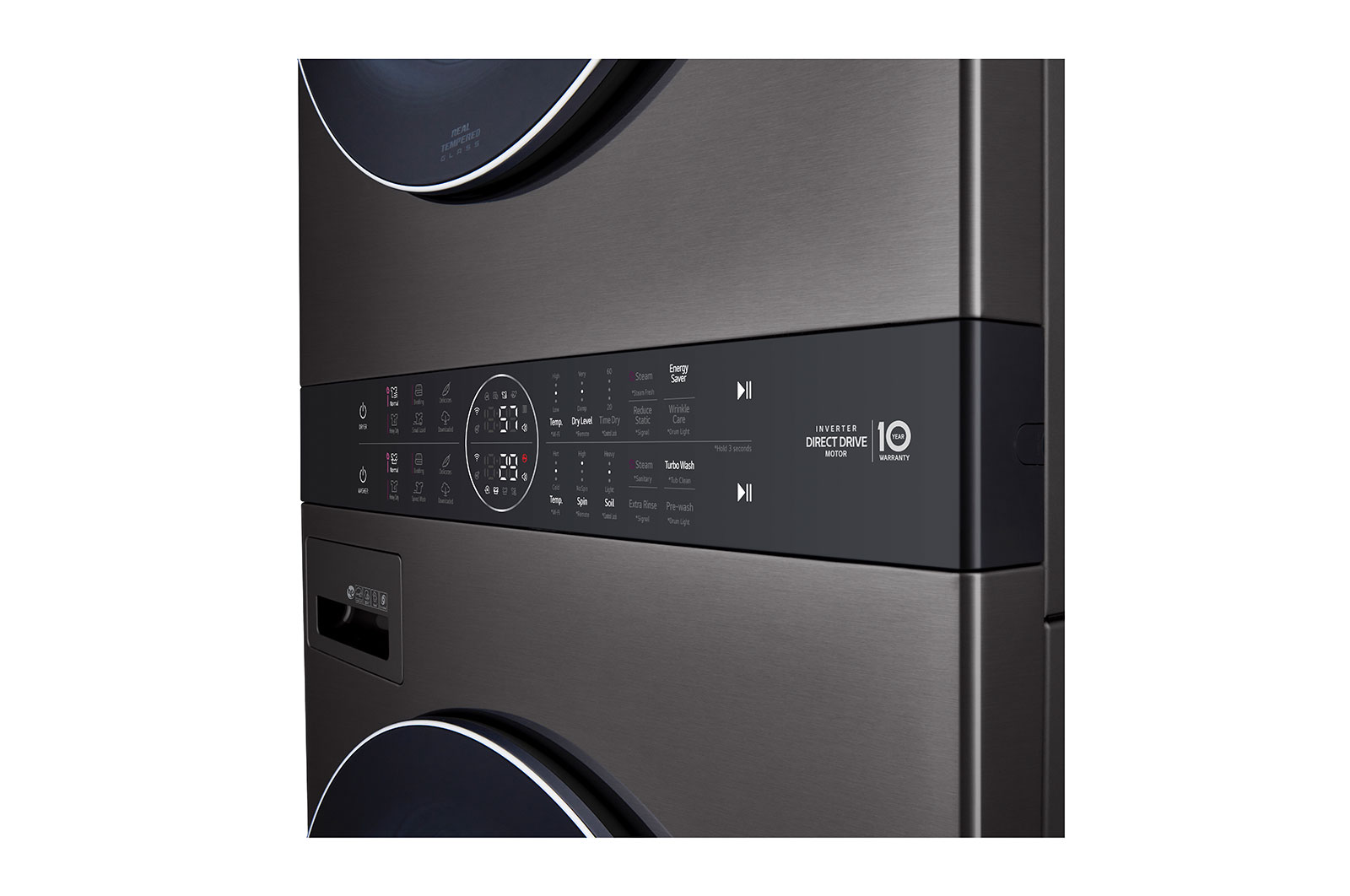 LG Single Unit Front Load LG WashTower<sup>?</sup> with Centre Control? 5.2 cu. ft. Washer and 7.4 cu. ft. Electric Dryer, WKEX200HBA