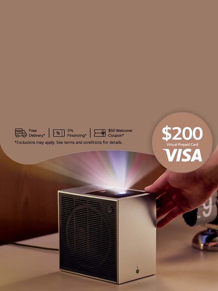 $200 Virtual VISA Prepaid Card with CineBeam S