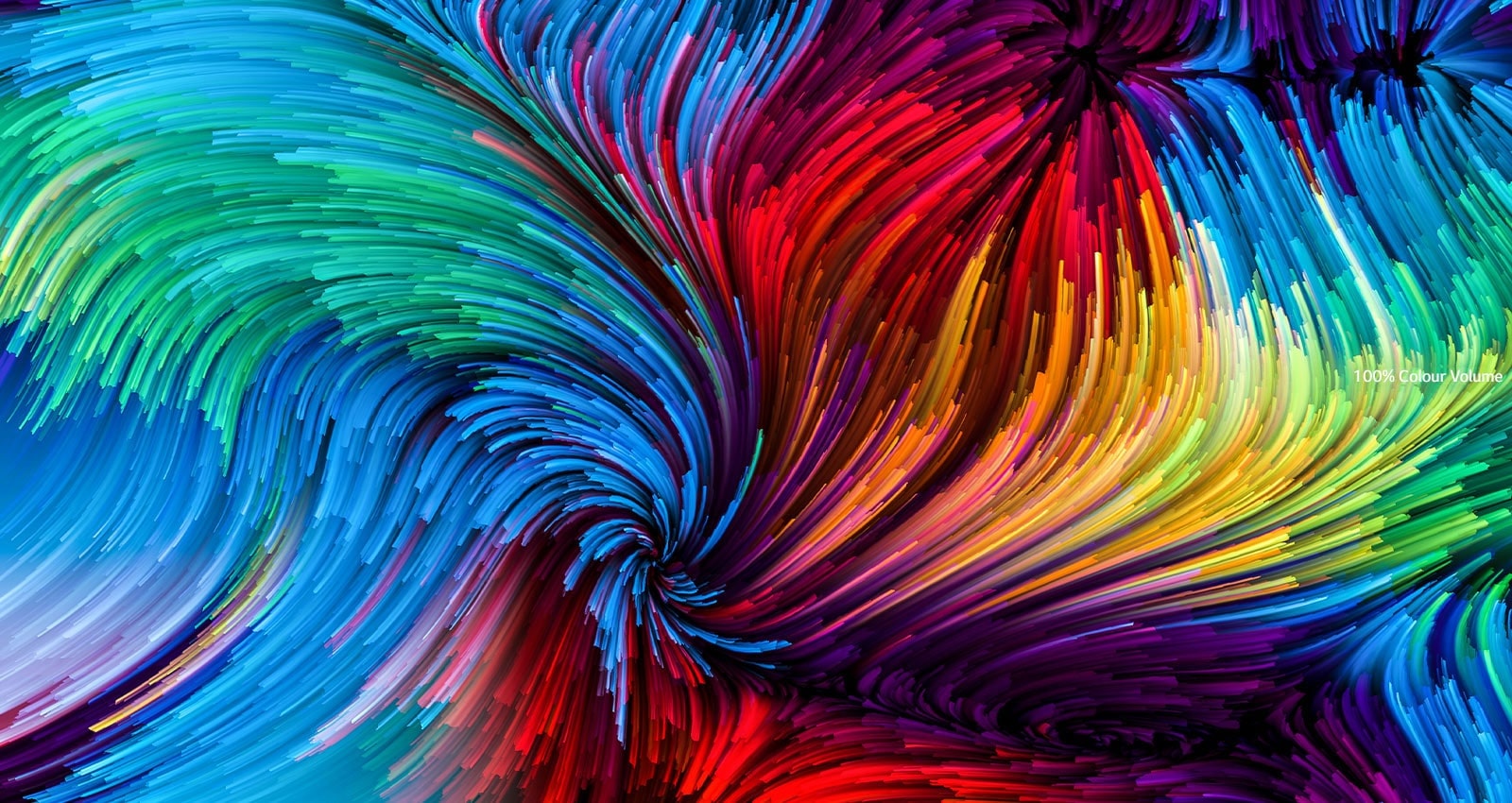 A very colourful digital paint image is divided into two sector – on top is a more colourful and more vivid and on bottom is relatively less colourful and less vivid.