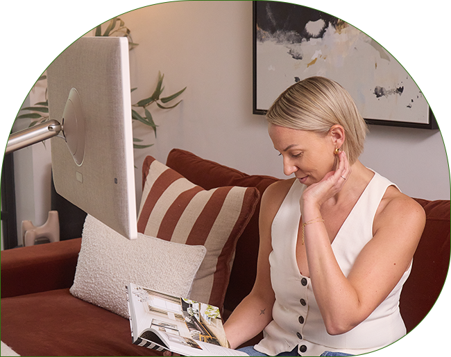 Image of a woman doing interior design