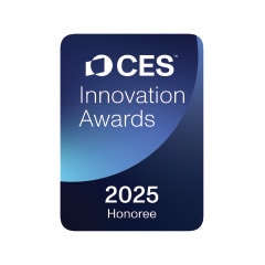 Le badge des CES Innovation Awards est accompagné d’une citation 2025 Honoree.