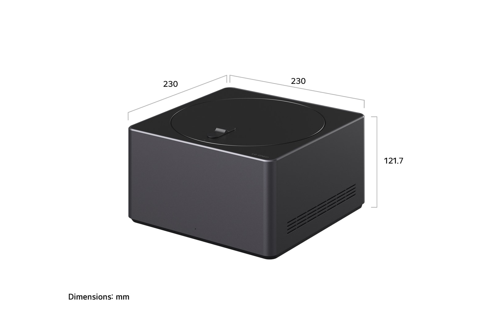 La bo?te Zero Connect et les dimensions correspondantes en millimètres.