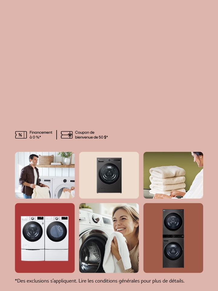 Achetez plus et économisez sur les laveuses et sécheuses de LG