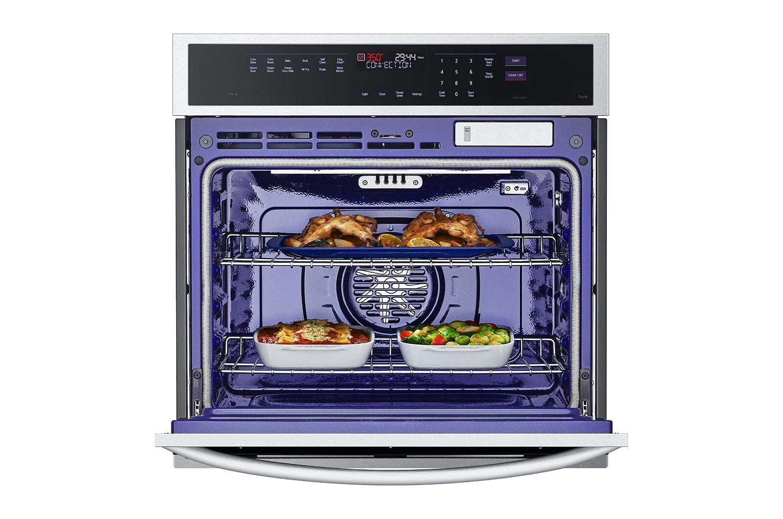 LG Four mural intelligent de 4,7?pi3 avec technologie InstaView<sup>MD</sup>, convection véritable, Air?Fry et Vapeur?Sous?Vide, WSEP4727F