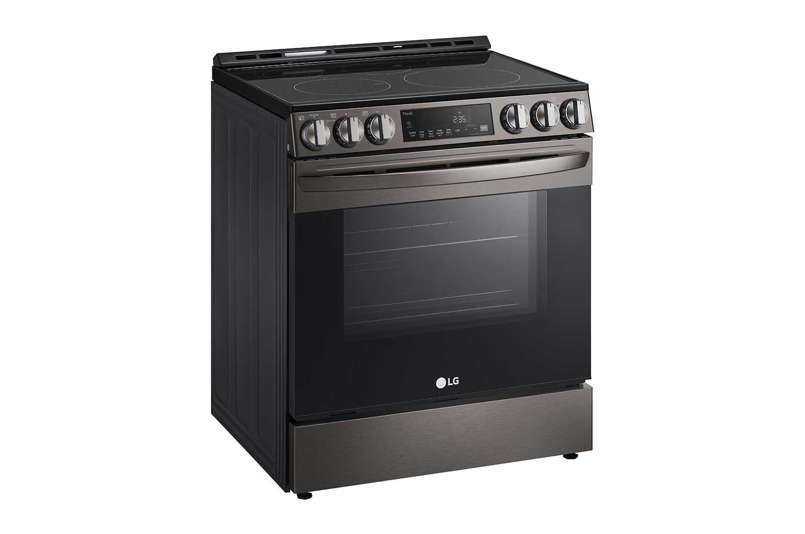 LG Cuisinière encastrable électrique intelligente de 6,3 pi3 en acier inoxydable noir équipé du Wi-Fi, d’une convection par ventilateur et de la technologie Air Fry et EasyClean<sup>MD</sup>., LSEL6333D