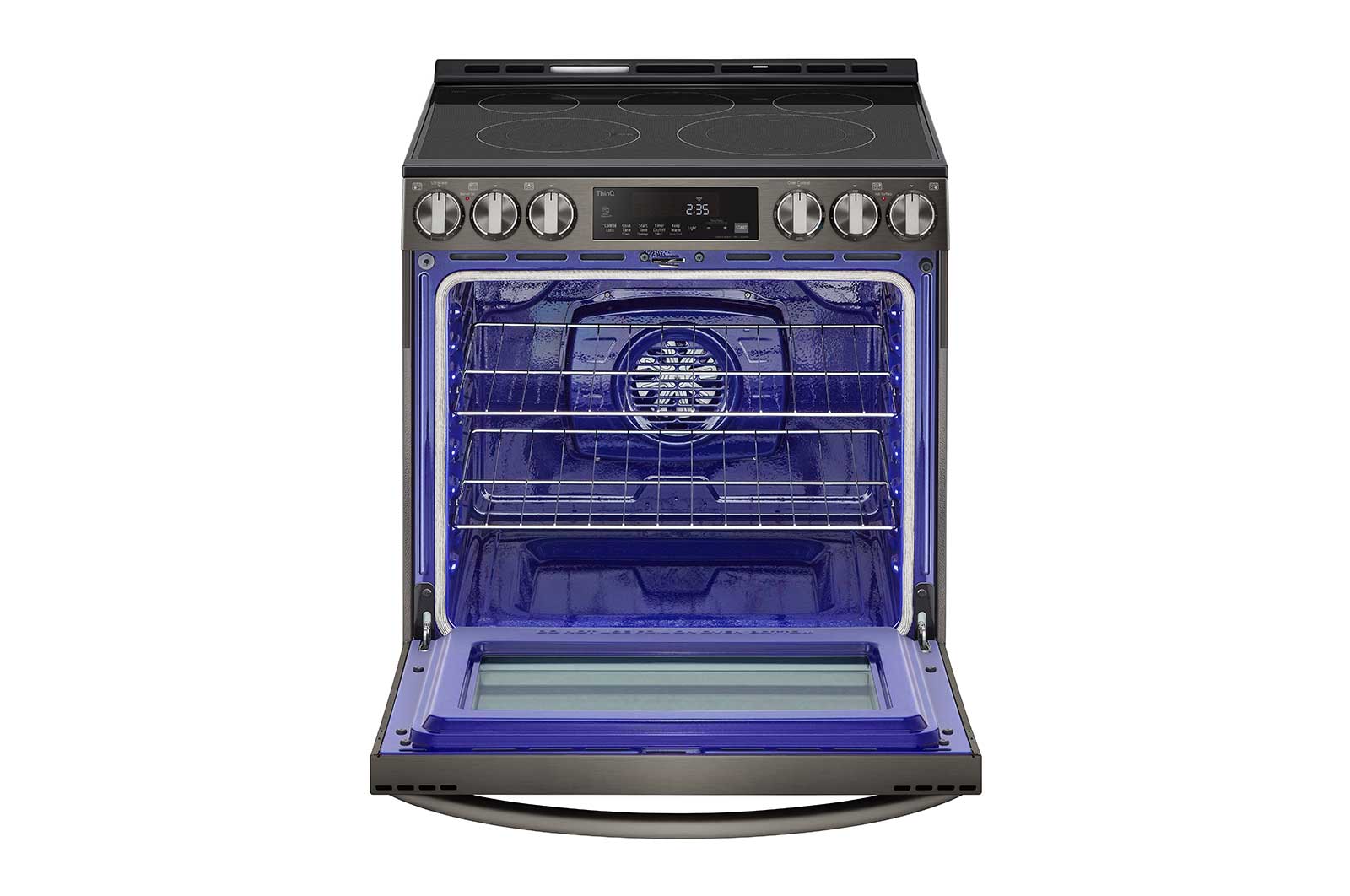 LG Cuisinière encastrable électrique intelligente de 6,3 pi3 en acier inoxydable noir équipé du Wi-Fi, d’une convection par ventilateur et de la technologie Air Fry et EasyClean<sup>MD</sup>., LSEL6333D
