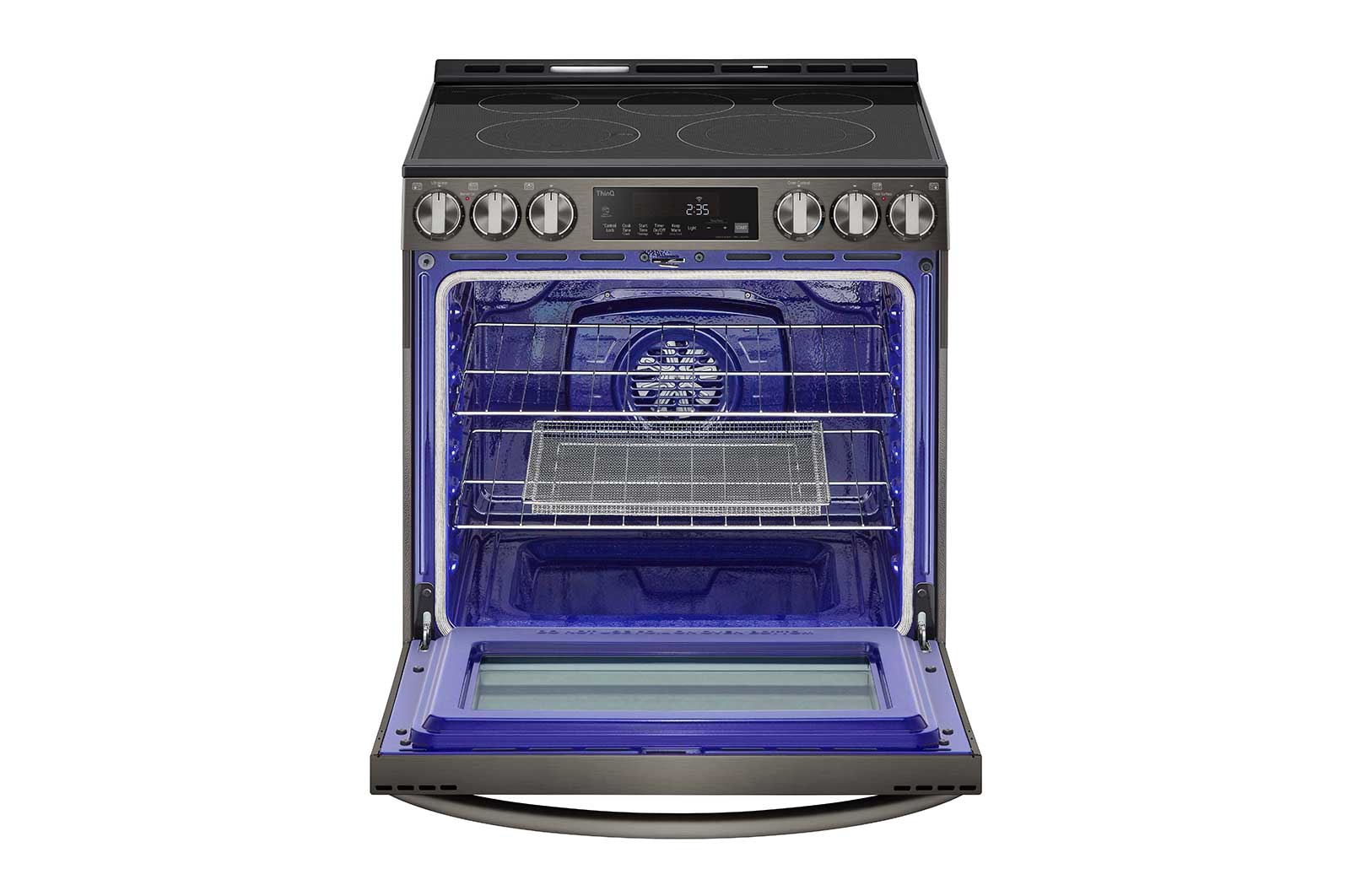 LG Cuisinière encastrable électrique intelligente de 6,3 pi3 en acier inoxydable noir équipé du Wi-Fi, d’une convection par ventilateur et de la technologie Air Fry et EasyClean<sup>MD</sup>., LSEL6333D