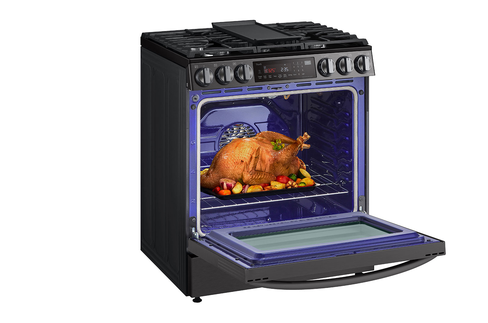 LG Cuisinière au gaz intelligente encastrable de 6,3 pi3 avec Wi-Fi, technologie ProBake Convection<sup>MD</sup>, InstaView<sup>MC</sup> et AirFry, LSGL6335D