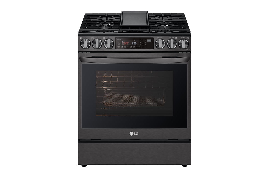 LG Cuisinière au gaz intelligente encastrable de 6,3 pi3 avec Wi-Fi, technologie ProBake Convection<sup>MD</sup>, InstaView<sup>MC</sup> et AirFry, LSGL6335D