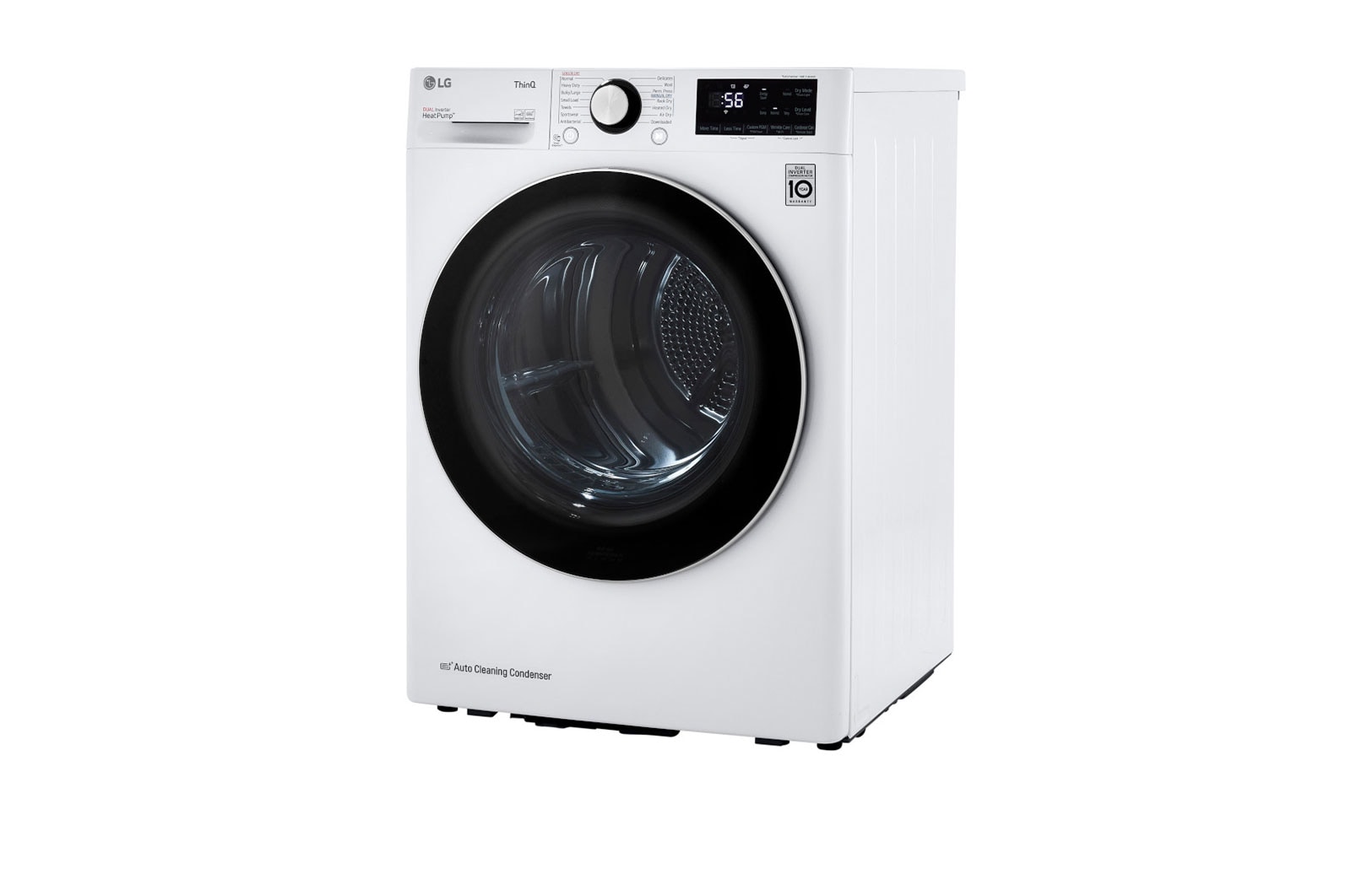 LG Sécheuse intelligente compacte de 4,2 pi3 à chargement frontal avec système de pompe à chaleur à double onduleurMC et Wi-Fi, DLHC1455W