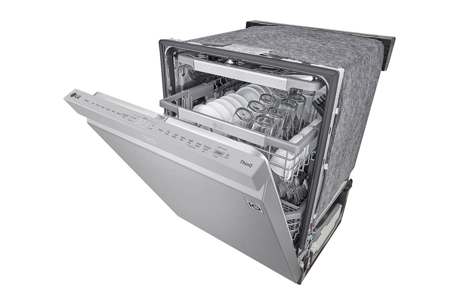 LG Lave-vaisselle intelligent avec  commandes sur le dessus et système QuadWash<sup>MC</sup> Pro, technologie TrueSteam<sup>MD</sup> et technologie Dynamic Dry<sup>MC</sup>, LDPS6762S