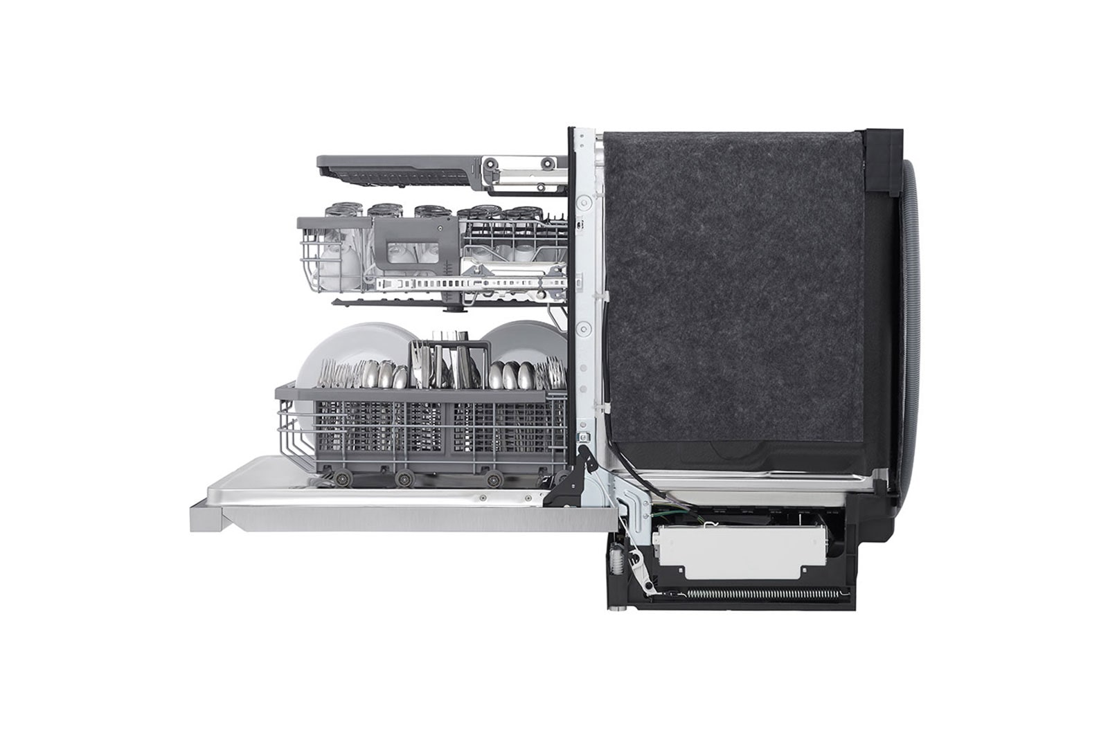 LG Lave-vaisselle intelligent avec  commandes sur le dessus et système QuadWash<sup>MC</sup> Pro, technologie TrueSteam<sup>MD</sup> et technologie Dynamic Dry<sup>MC</sup>, LDPS6762S