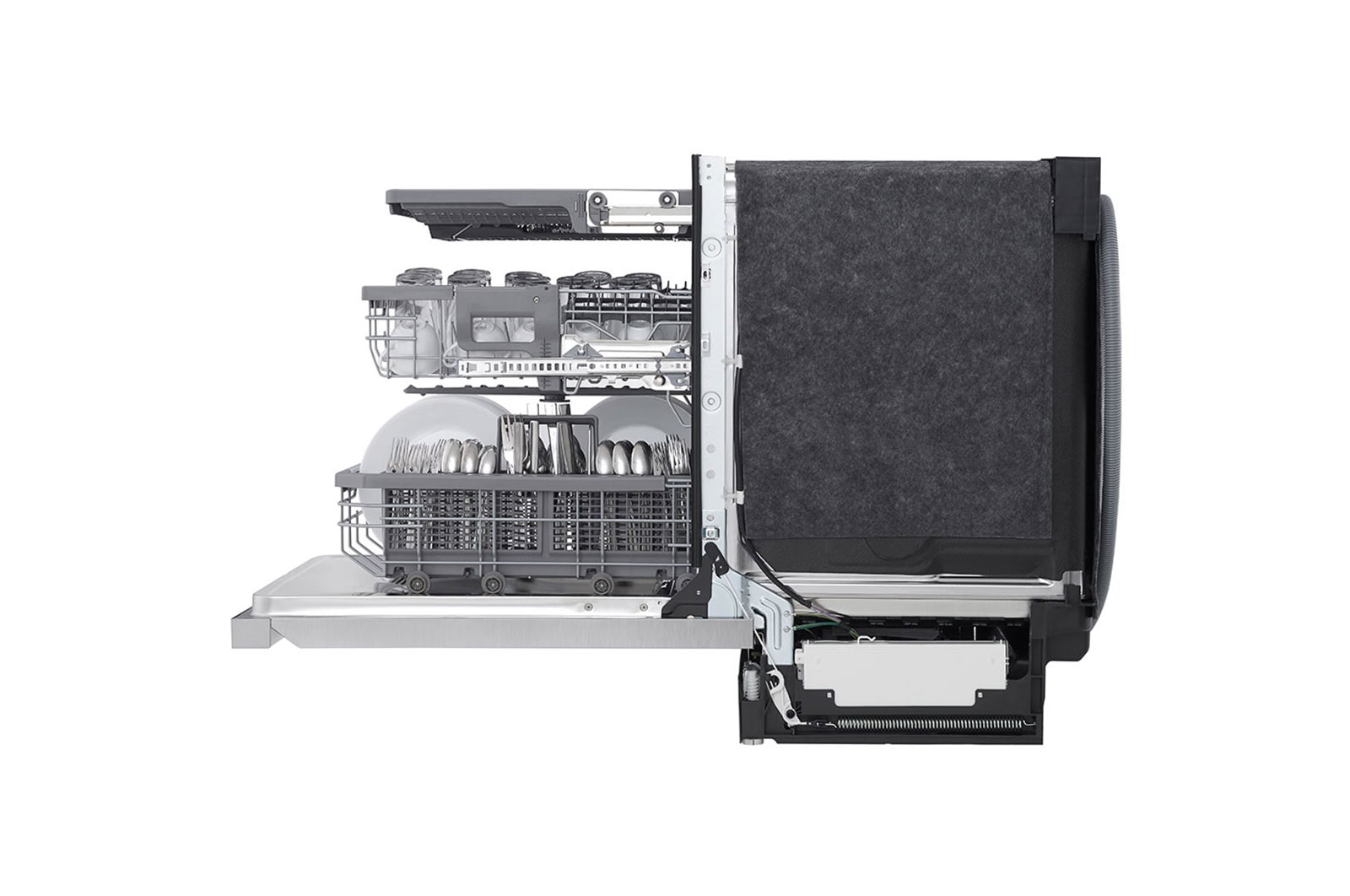 LG Lave-vaisselle intelligent avec  commandes sur le dessus et système QuadWash<sup>MC</sup> Pro, technologie TrueSteam<sup>MD</sup> et technologie Dynamic Dry<sup>MC</sup>, LDPS6762S