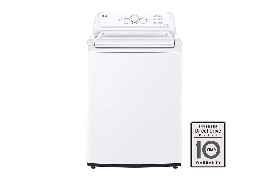 LG Laveuse à chargement vertical de 4,8?pi3 avec agitateur et couvercle en verre SlamProof, WT6105CW