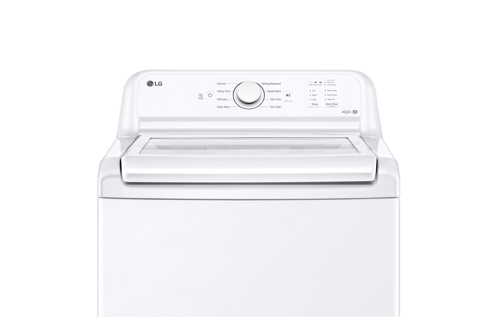 LG Laveuse à chargement vertical de 4,8?pi3 avec agitateur et couvercle en verre SlamProof, WT6105CW