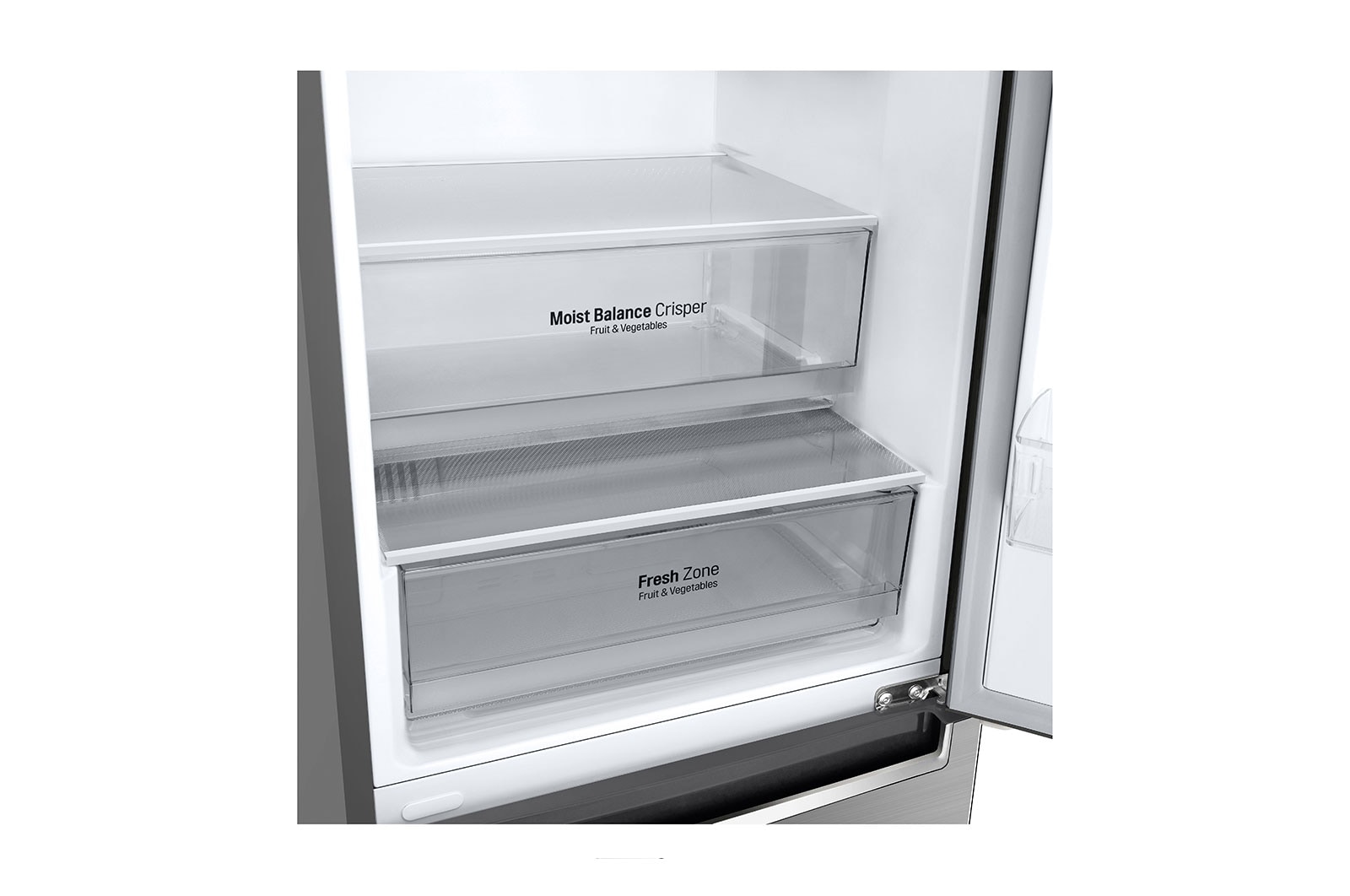LG Réfrigérateur de 24?po à profondeur de comptoir d’une capacité de 12?pi3 avec congélateur en bas et Refroidissement+ de la porte, LBNC12231V