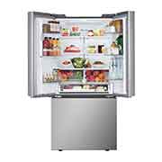 Open fridge with food