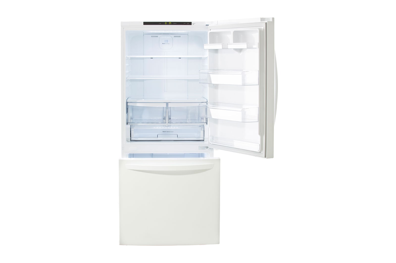 LG Réfrigérateur avec congélateur en bas doté d’un tiroir coulissant de 30?po, 22 pi<sup>3</sup>, LRDNS2200W
