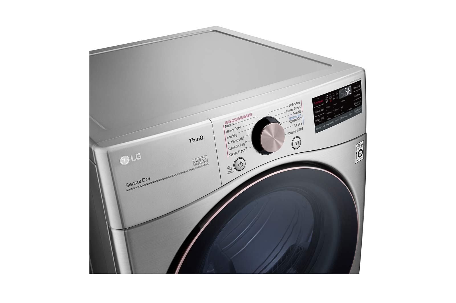 LG Sécheuse électrique à chargement frontal à ultra-grande capacité de 7,4 pi3, DLEX3850V