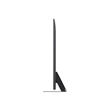 Linke Seitenansicht des LG QNED evo QNED85 TV 
