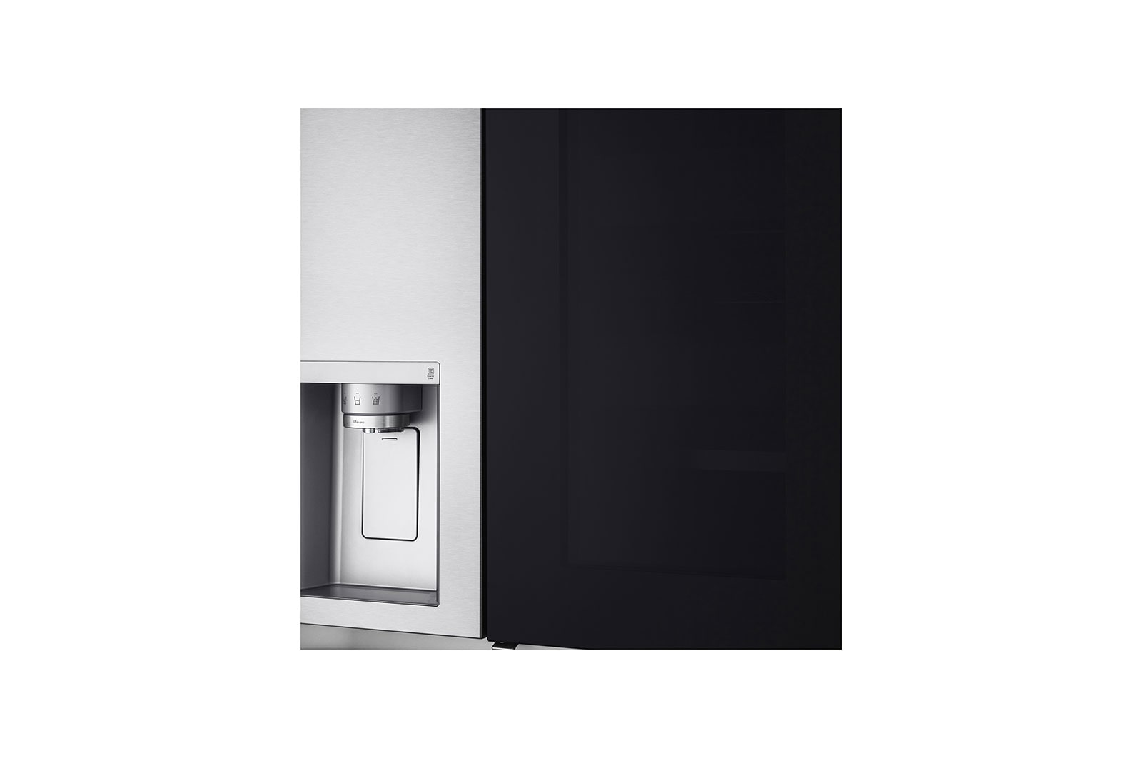 LG Side-by-Side mit InstaView Door-in-Door? | Craft Ice Kugeln | Eis-, Crushed Ice- und Wasserspender | 635 Liter Kapazit?t | Energieeffizienzklasse E | Festwasseranschluss | Brushed Steel | GSXV90BSDE, GSXV90BSDE