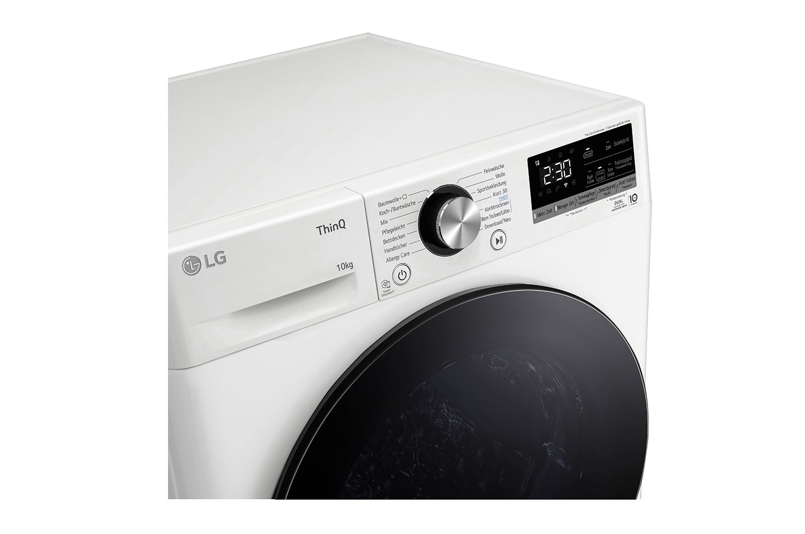 LG Trockner mit Dual Inverter W?rmepumpentechnologie & Sicherheitsglastür | Automatisch selbstreinigender Kondensator | 10 kg Fassungsverm?gen | Wi-Fi-Funktion | EEK A+++ | V9AYXT, V9AYXT