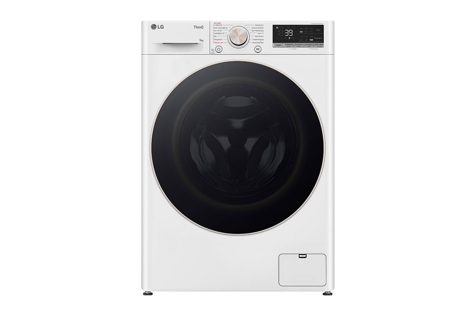 Vorderseite von Waschmaschine Weiss (A-10%*, 9 kg, 1.360 U./Min.) mit AI DD? &amp; TurboWash?360° | F4WR709G F4WR709G