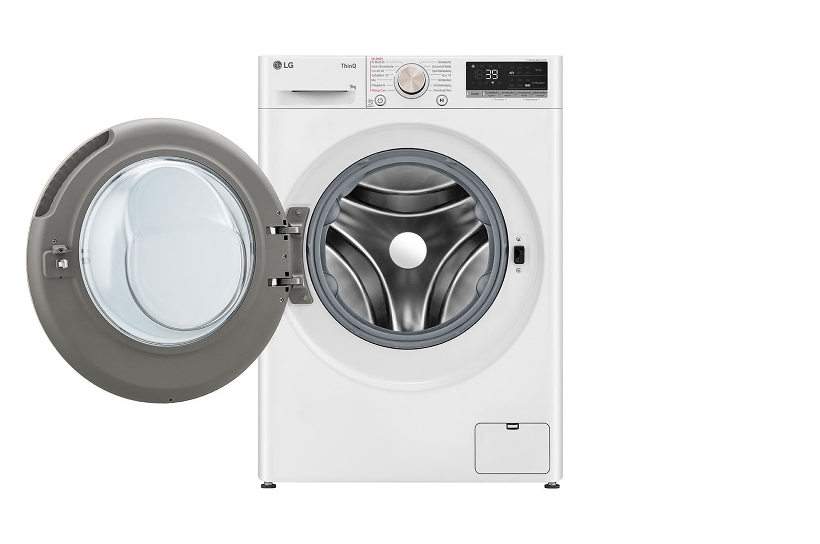 LG Waschmaschine Weiss (A-10%*, 9 kg, 1.360 U./Min.) mit AI DD? & TurboWash?360° | F4WR709G, F4WR709G