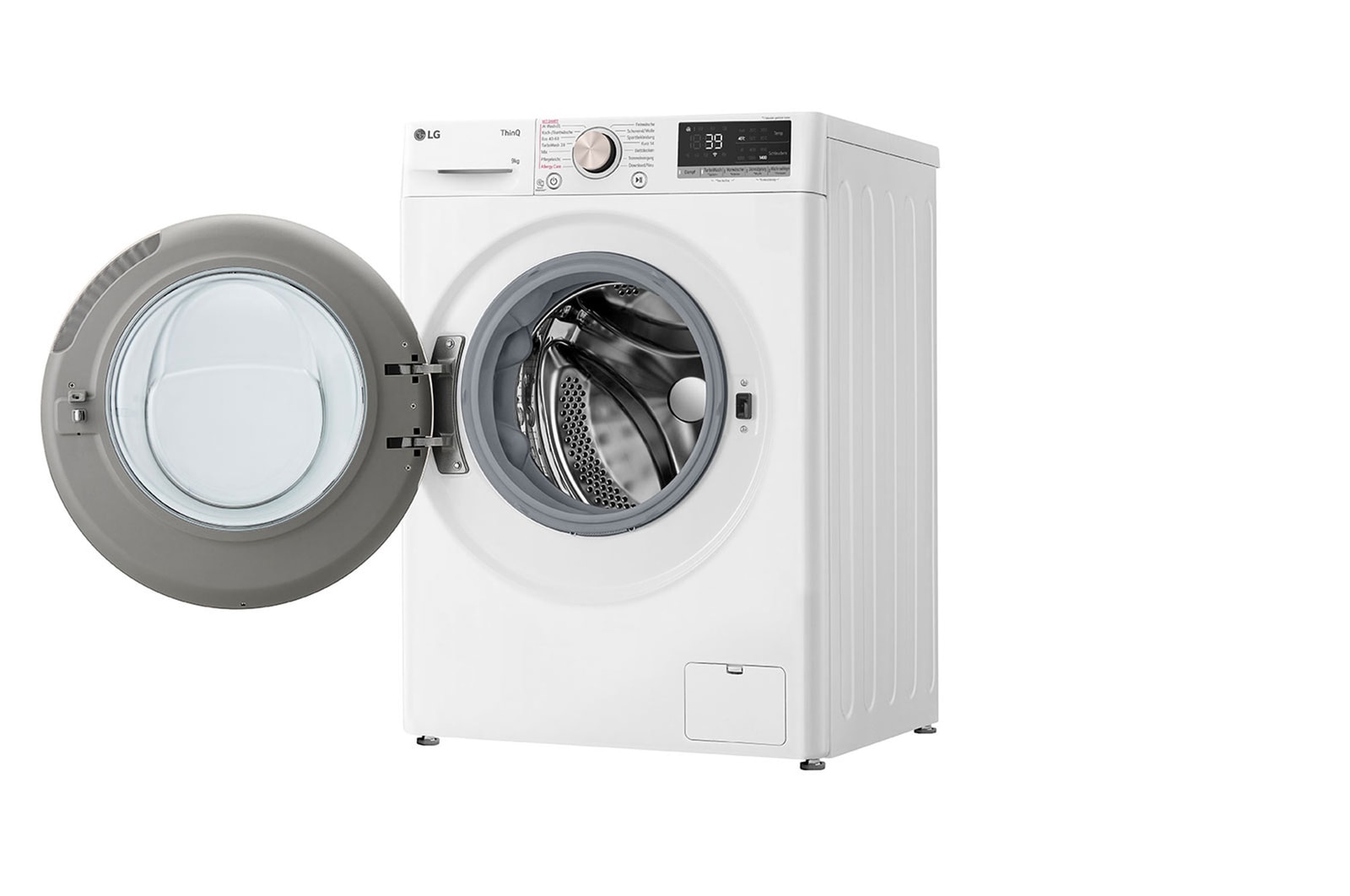 LG Waschmaschine Weiss (A-10%*, 9 kg, 1.360 U./Min.) mit AI DD? & TurboWash?360° | F4WR709G, F4WR709G