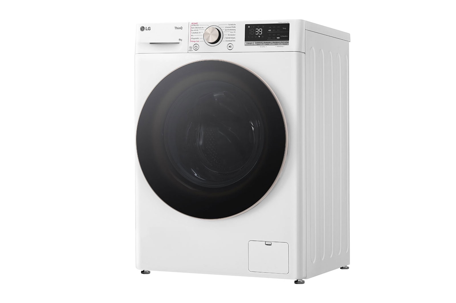 LG Waschmaschine Weiss (A-10%*, 9 kg, 1.360 U./Min.) mit AI DD? & TurboWash?360° | F4WR709G, F4WR709G