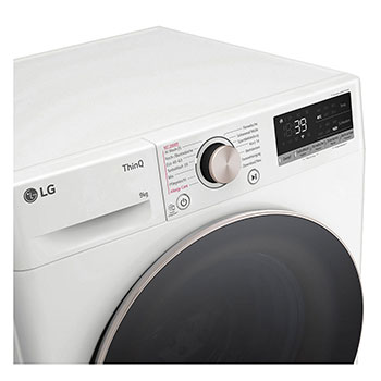 LG Waschmaschine Weiss (A-10%*, 9 kg, 1.360 U./Min.) mit AI DD? & TurboWash?360° | F4WR709G, F4WR709G