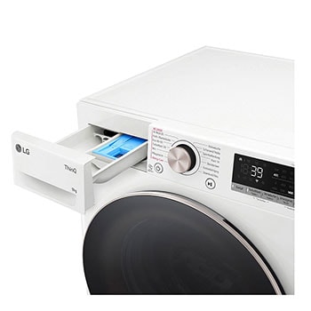 LG Waschmaschine Weiss (A-10%*, 9 kg, 1.360 U./Min.) mit AI DD? & TurboWash?360° | F4WR709G, F4WR709G