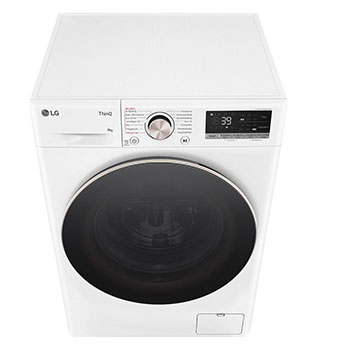 LG Waschmaschine Weiss (A-10%*, 9 kg, 1.360 U./Min.) mit AI DD? & TurboWash?360° | F4WR709G, F4WR709G