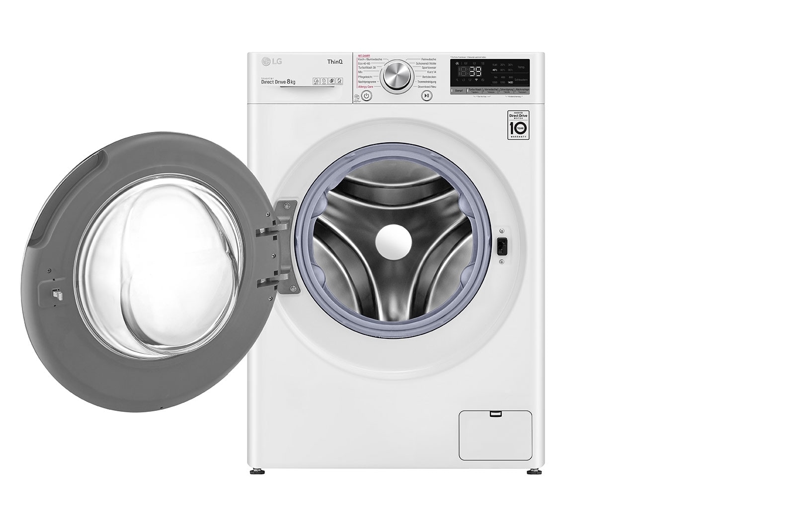 LG Waschmaschine | 8 kg | Energieeffizienzklasse A | AI DD? | Steam | TurboWash? 360°, F4WV708P1E