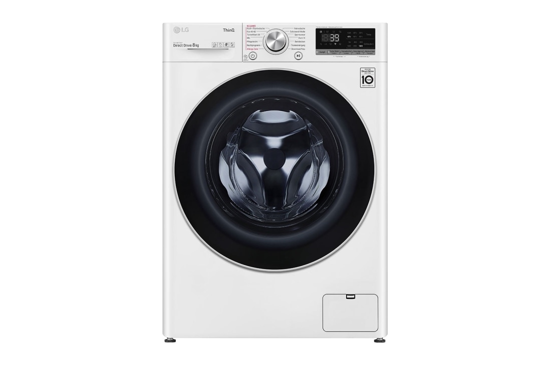 LG Waschmaschine | 8 kg | Energieeffizienzklasse A | AI DD? | Steam | TurboWash? 360°, F4WV708P1E
