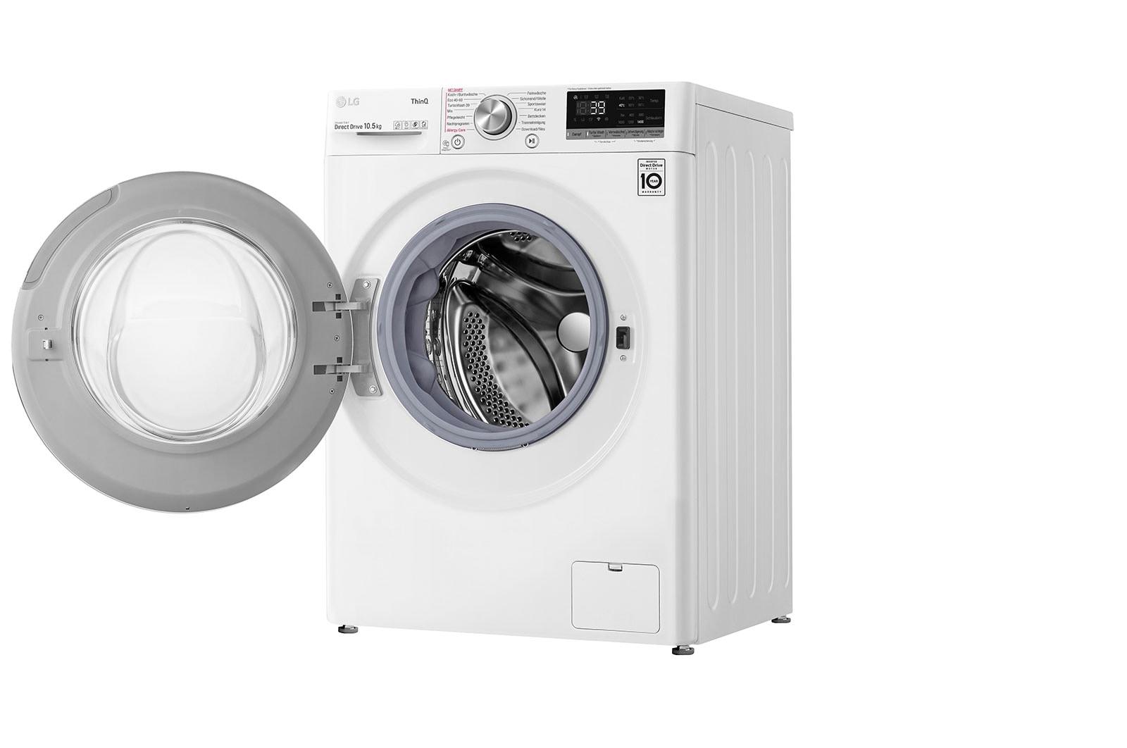LG Waschmaschine mit AI DD? | 10,5 kg | Energieeffizienzklasse A | 1.400 U./Min. | Steam | TurboWash? 360° | Wi-Fi-Funktion, F4WV710P1E