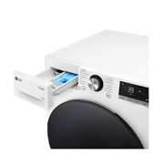 LG Lave-linge d'une capacité de 11 kg | EEK A | 1.400 tr/min. | Blanc avec anneau hublot noir | F4WR701Y, F4WR701Y