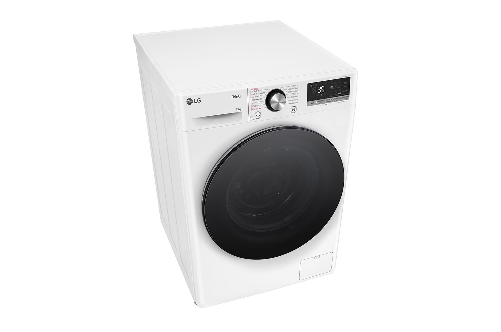 LG Lave-linge d'une capacité de 13 kg | Efficacité énergétique A | 1.360 tr/min. | Blanc avec anneau hublot noir | F4WR703Y, F4WR703Y