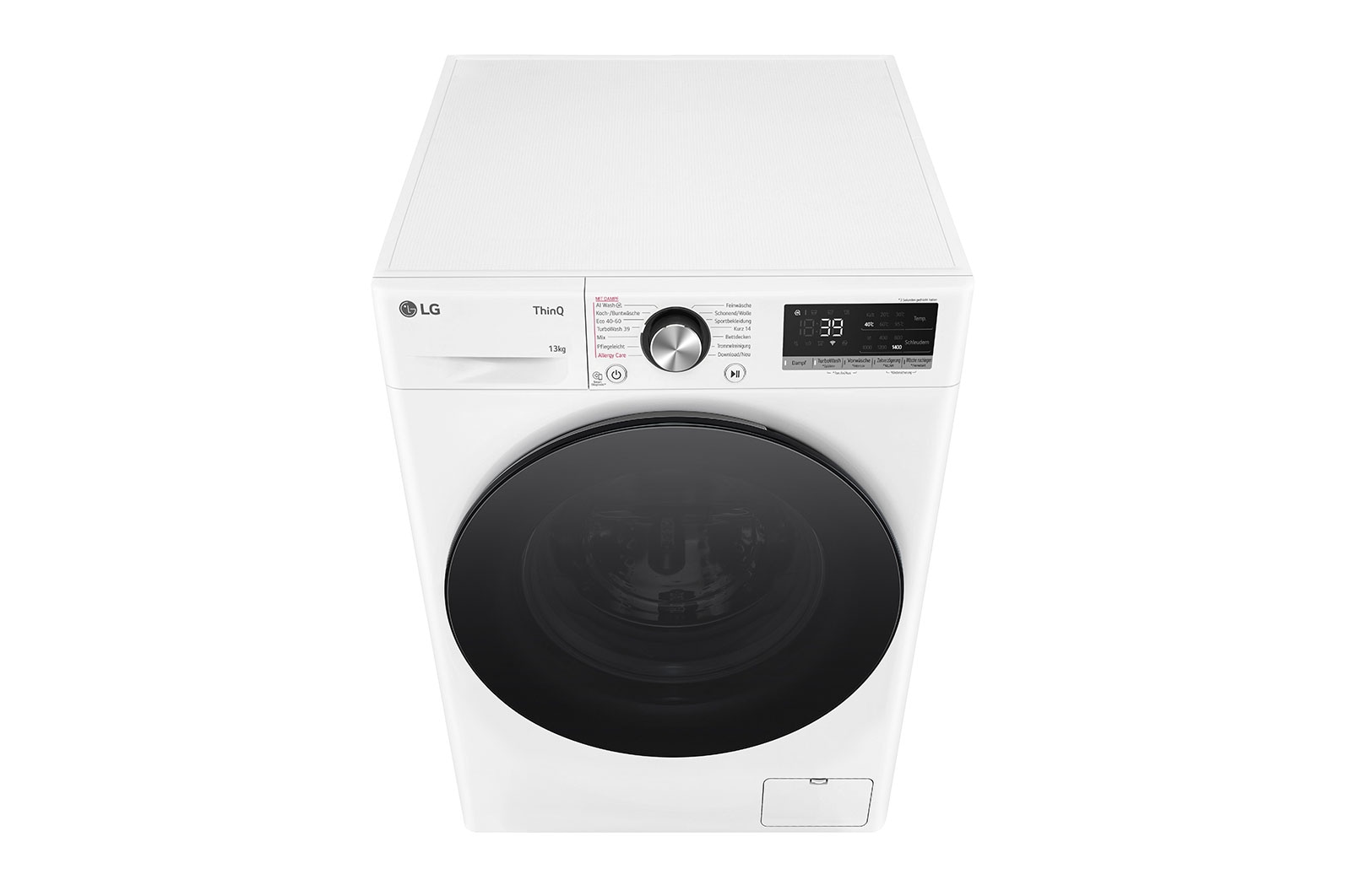 LG Lave-linge d'une capacité de 13 kg | Efficacité énergétique A | 1.360 tr/min. | Blanc avec anneau hublot noir | F4WR703Y, F4WR703Y