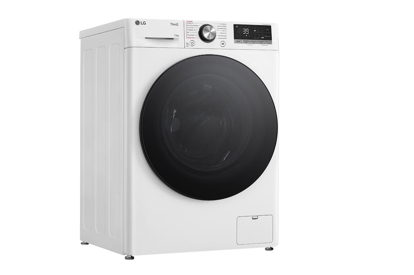 LG Lave-linge d'une capacité de 13 kg | Efficacité énergétique A | 1.360 tr/min. | Blanc avec anneau hublot noir | F4WR703Y, F4WR703Y