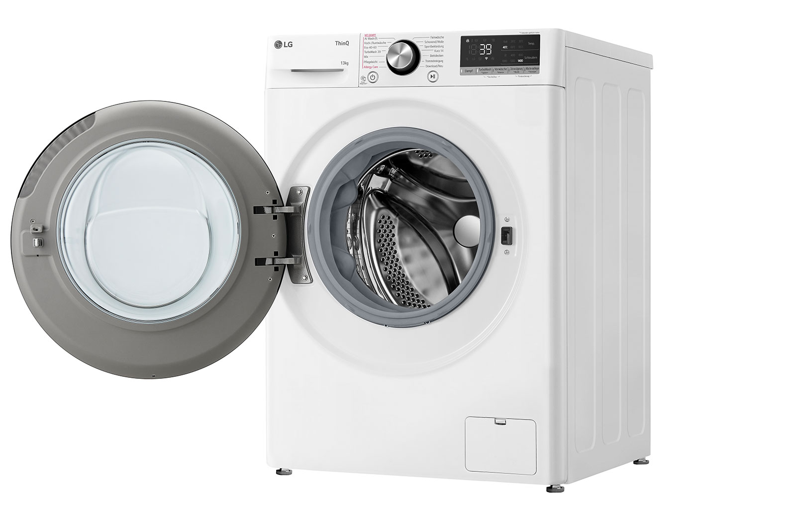 LG Lave-linge d'une capacité de 13 kg | Efficacité énergétique A | 1.360 tr/min. | Blanc avec anneau hublot noir | F4WR703Y, F4WR703Y