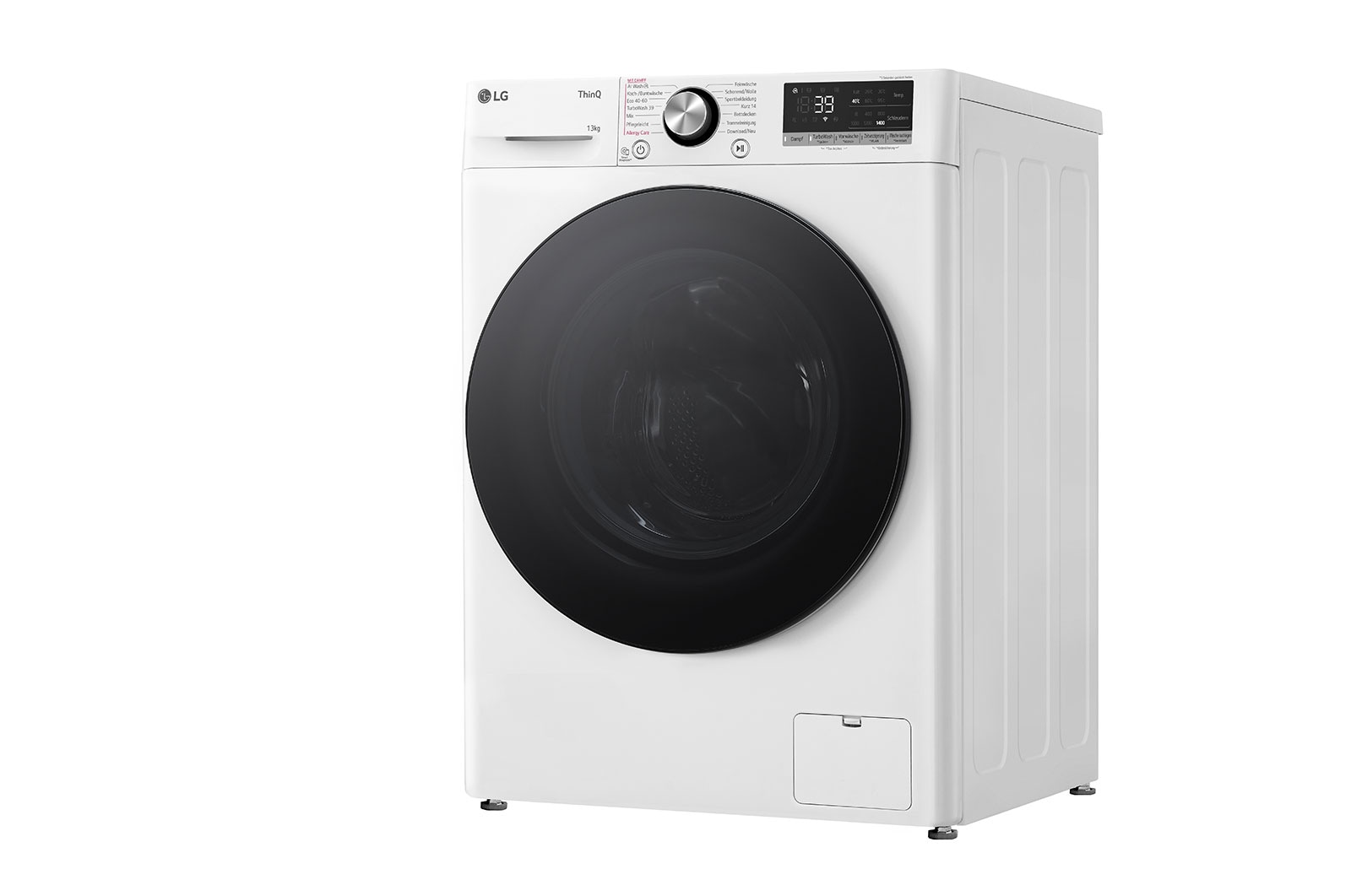 LG Lave-linge d'une capacité de 13 kg | Efficacité énergétique A | 1.360 tr/min. | Blanc avec anneau hublot noir | F4WR703Y, F4WR703Y